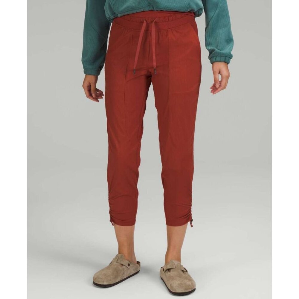 Lululemon Dance Studio Mid-Rise Cropped Pant Cayenne Orange Size 10